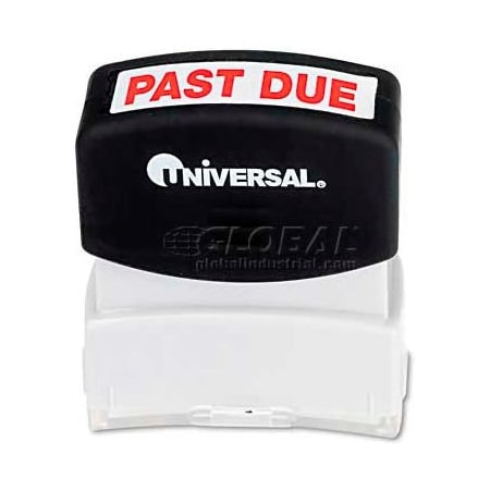 Universal Universal Message Stamp, PAST DUE, Pre-Inked/Re-Inkable, Red UNV10063***